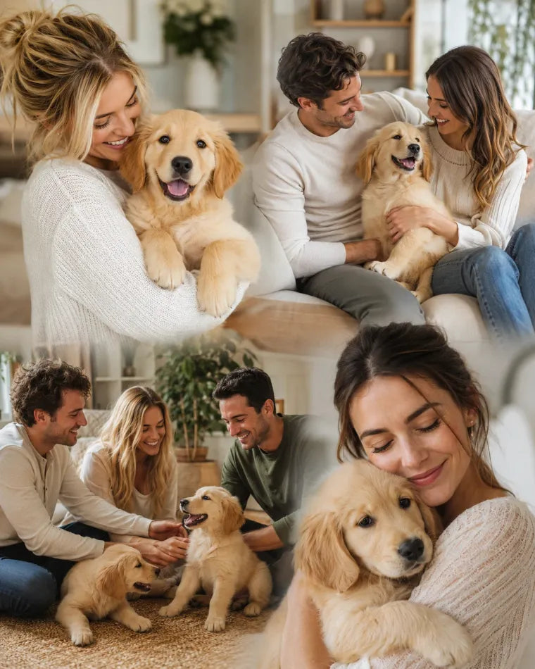 Puppy parents with their dogs