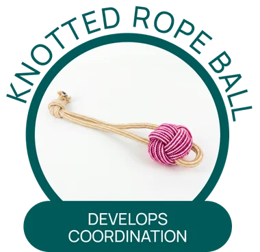 Knotted Rope Ball — develops coordination