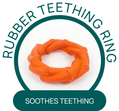 Rubber Teething Ring — soothes teething