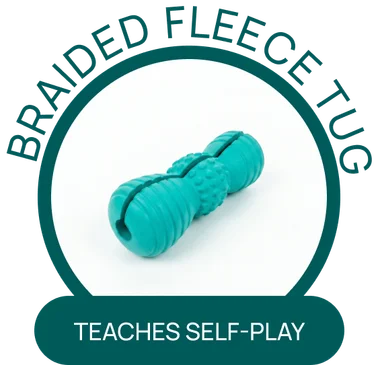 Braided Fleece Tug — teaches self-play