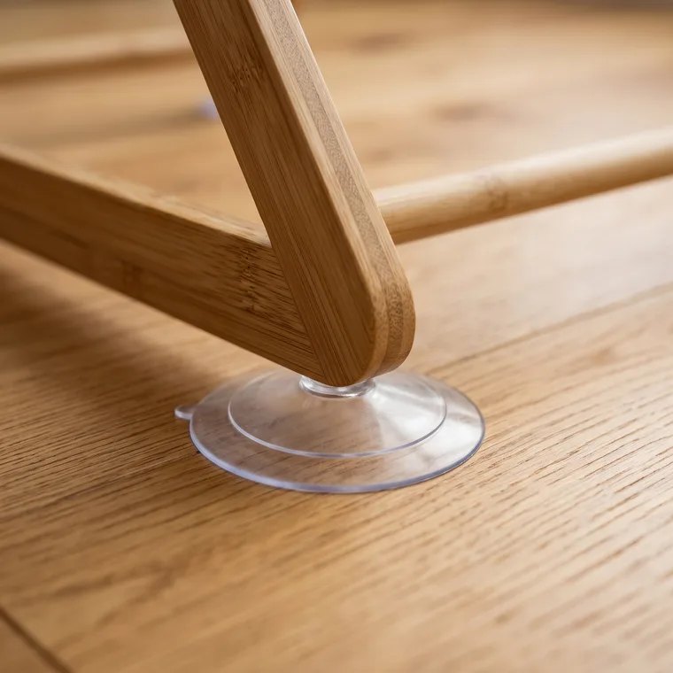 Five heavy-duty suction cups keep the play gym from sliding or tipping