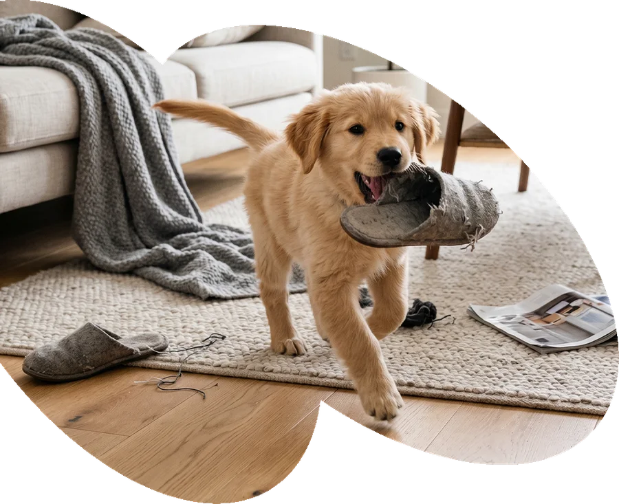 Puppy chaos at home